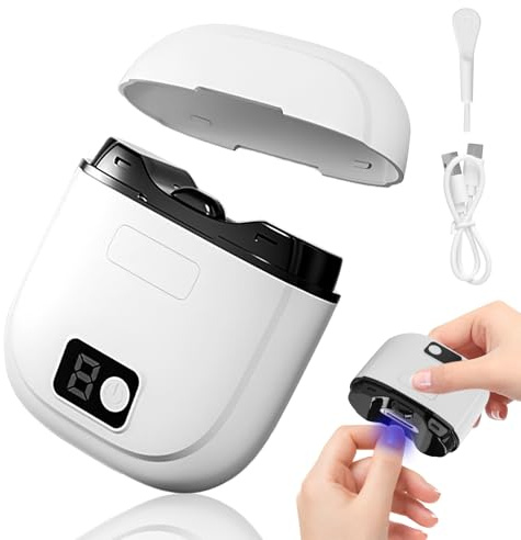Cortaúñas Eléctrico, 3 Velocidades Ajustable Uñas Eléctrico Tijeras con Luz LED y Caja de Colección, Cortador de Uñas Automático Recargable Profesional para Niños/Adultos/Ancianos