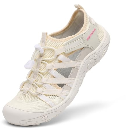 Mishansha Sandali da Trekking Donna Punta Chiusa Antiscivolo, Beige 40