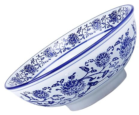 AUTSUPPL 1pezzi Ciotola in Ceramica per Zuppe e Ramen Grande Scodella per Riso e Frutta Materiale Alimentare Facile da Pulire per Casa e Ristorante