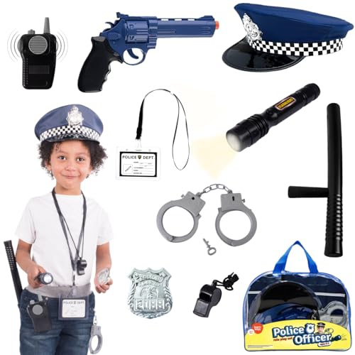 Born Toys Kids Police Toy Pretend Play Accessories Set for Boys & Girls, 3+