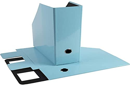 Exacompta - Cod. 90560E - Conf. da 2 portariviste dorso 100mm Aquarel - Cartoncino lucido e plastificato - F.to esterno 31x25cm - Colori random : blu pastello, corallo, malva, verde pastello