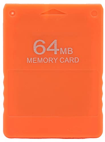 Speicherkarte für, 64 MB Hochgeschwindigkeits-Speicherkarte für Spiele FMCB V1.966 Externe Plug-and-Play-Videospiel-Datenkarte für die 2-Spielekonsole(Orange)