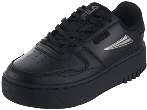 FILA Damen FXVENTUNO Platform wmn Sneaker, Black Silver, 40 EU