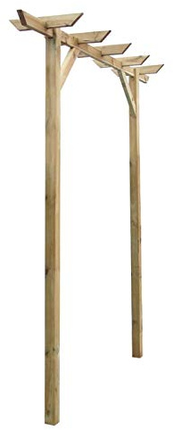 Norheim Arche Bois, Arche Jardin, Pergola Bois, 200 x 40 x 205 cm, Bois de Pin, Brown, Semi-circulaire
