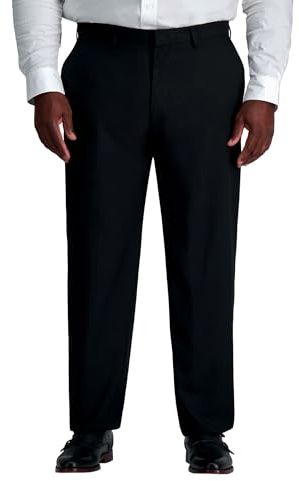 Haggar Men's Smart Wash Performance Suit Separate Jacket-Regular and Big & Tall Sizes, Black-BT, 56 Tall