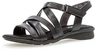 Gabor Sandales à lanières pour femmes, Sandales pour femmes, Largeur supplémentaire modérée (G), Noir (black 01), 6 UK