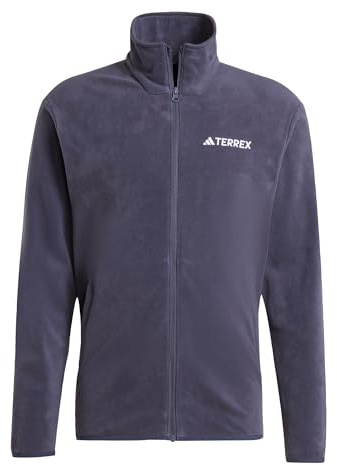 adidas Men's Terrex Multi Essentials Full-Zip Fleece Hiking Jacket, Shadow Navy, Small