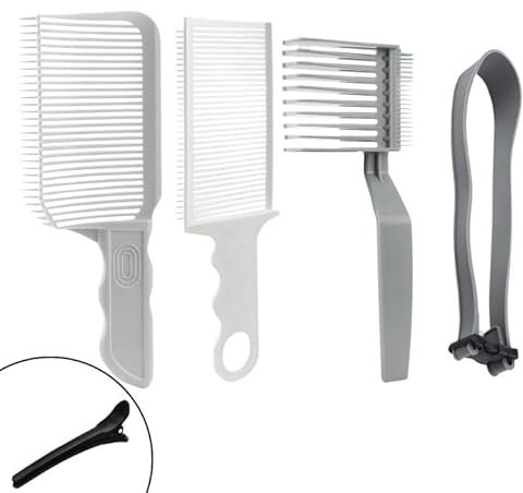GOZINA 4 Stück Haarschneidekamm Set,Barber Kamm für Männer,Verstellbare Haarschneide Schablone, Haarschneide Schablone Verstellbare,Fade Kamm Männer