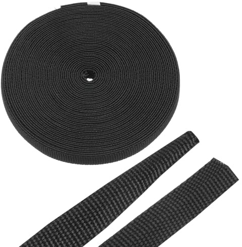 QUARKZMAN Gaines Tressées en Tissu Thermorétractable, 5/16 33ft Noir Ratio 2:1 Protecteur De Câble Thermorétractable pour Harness Cable, Protection De Câble Réseau, Gestion De Câble