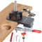 Rppiup 35mm Concealed Hinge Jig, Metal Cabinet Hinge Jig, Drilling Hole Puncher with Quick Clamp, Alloy Accurate Kitchen Door Hinge Jig, 35mm Hinge Cutter Woodworking Tool for Doors Cabinets Hinges