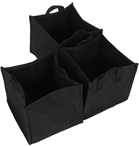 Jeffergarden 3 St Odlingspåsar, Kvadratiska Planteringspåsar i Filt Som Andas, Enkel Installation och Idealisk för Inomhusbruk Utomhus ((3 liter)19,5 * 19,5 * 20)