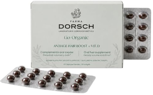 FARMA DORSCH - Anti-Age Hair Boost | Pastillas Pelo Anticaida | Aporta Densidad Capilar & Resistencia | Previene la Caída y Refuerza el Crecimiento | 60 Cápsulas