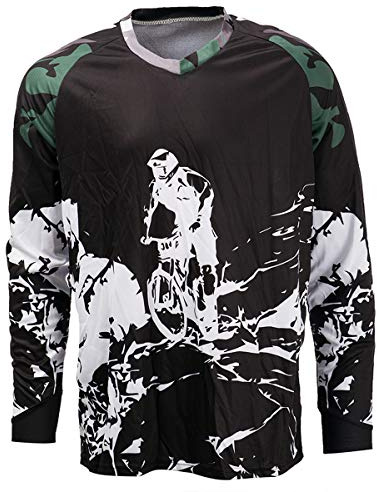 Camicie da corsa da uomo estive motocross jersey ciclismo abbigliamento sportivo MTB Jersey manica lunga Mountain Bike vestiti, 2, L