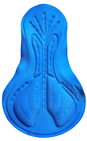 Perfeclan Atmungsaktiv Gel-Polster 3D Pad Gel-Polsterung für MTB Radhose Radlerhose Fahrradhose, Blau