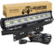 SKYWORLD 59 cm 480W LED Arbeitsscheinwerfer Bar 12V 24V Spot-Flood-Kombistrahl Zusatzscheinwerfer LED-Lichtleiste mit schwarzer Kennzeichenhalterung Kabelbaum-Kit für LKW PKW ATV SUV 4x4 LKW Coche