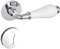 Gavroche Set di maniglie antiche per porte interne PZ | Maniglia per porte interne in argento cromato bianco | Maniglia per porta della stanza con rosetta rotonda in zinco e ceramica a forma di L