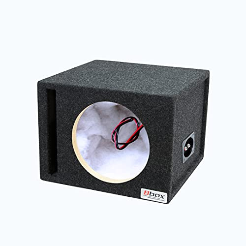 Atrend Bbox Car Pro Audio Speaker Enclosures 10” Single Vented Subwoofer/Speaker Enclosure High Grade MDF – Nickel Finish Speaker Terminals 18 Gauge Audio Cables - Improves Audio Quality, Sound & Bass