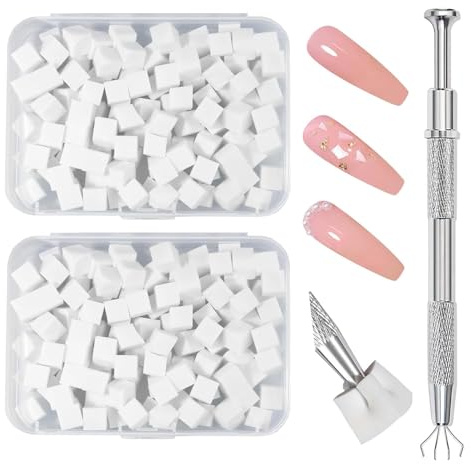 250 Pezzi di Spugna Unghie con Pinza Metallica, Pennelli Unghie, Unghie Ombre Design, Strumenti per la Nail Art Pennello di Spugna, Usato per Creare una Varietà di Modelli di Nail Art Sfumati
