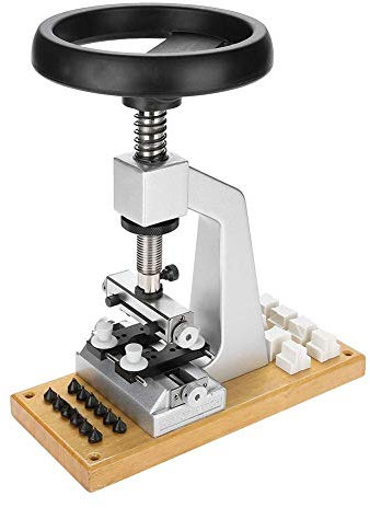 Ensemble d'outils de presse de montre, outils de retrait de dos de montre, vis d'ouverture arrière de boîtier de montre, ouvre-montre de banc de style huître avec base en métal pour plus proche