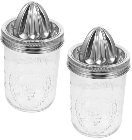 BESTYASH 2 Stück Manuelle Zitruspresse Aus Edelstahl Handpresse Für Zitronen Und Limetten Küchenentsafter Für Haushalt Und Bar Ergonomisch Und Mühelos Zu Bedienen