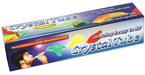 Mini Crystal Silk Tube - MAGISCH VERKNOTETE TÜCHER | Zaubertrick mit Seidentüchern für Deinen Zauberkasten | Tücherkette Magic Trick inkl. verschiedenfarbige Tücher | Zauberartikel, Seidentuch-Zauber