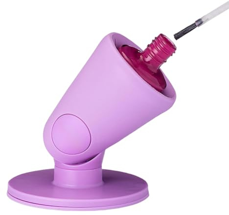 Soporte de botella de esmalte de uñas con bisagra que no se puede volcar, herramientas de diseño, soporte de uñas antiderrames, soporte de uñas Smartgrip Airlock con succión, accesorios de pulido