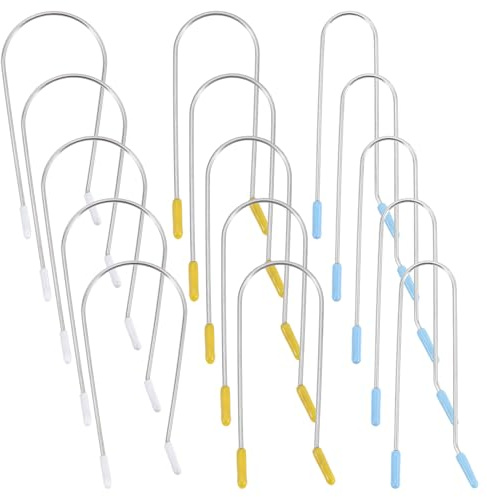 LRXIYODE 48 Pièces 48 Pinces à Bigoudis Chauffants en Acier Inoxydable Résistantes à la Chaleur, Clips de U pour Bigoudis 1,9 CM, 2,54 CM et 3,81 CM, Accessoires Coiffure pour Boucles