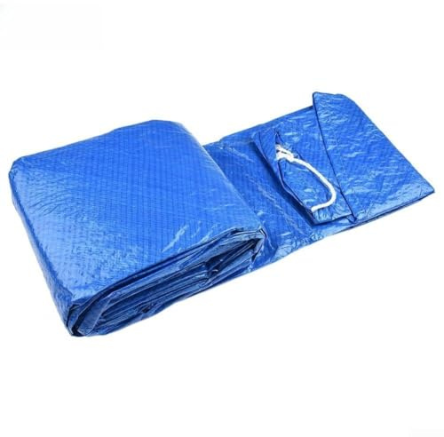 Jotekonoby Housse de protection pour l'extérieur 305 cm ou 366 cm - Housse de pluie résistante aux intempéries avec bords renforcés - Compatible avec trampoline rond - Bleu (305 cm)