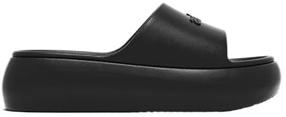 ZZlei2yu-12 Pantofole da Casa Ciabatte da bagno antiscivolo con suola spessa for donna, estive, ad asciugatura rapida, for il tempo libero, for doccia, piscina, palestra(Nero,Alpha Small)