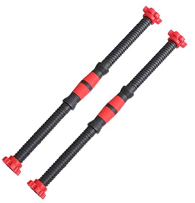 KALLORY Barre per Manubri 50 Cm con Collari Spinlock, Maniglia in Metallo Zigrinato Antiscivolo per Sollevamento Pesi, Set per Allenamento Muscolare a Domicilio e Palestra, Colore Casuale