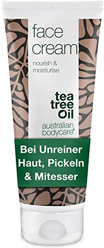 Gesichtscreme gegen Akne, Pickel & Mitesser 100 ml - Schnell einziehende Creme mit Vitamin E & natürlichem 4-Terpineol, bekannt aus Teebaumöl
