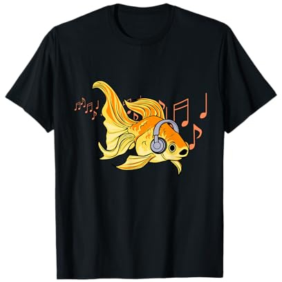 Goldfish Listening Music Headphones Musician T-Shirt