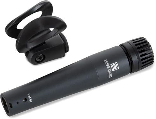 Pronomic VM-57 MkII Instrumenten-Mikrofon - Dynamisches Mikrofon - Ideal für Gitarren-Verstärker, Snare Drum und Toms - Richtcharakteristik: Niere - Für hohe Schalldrücke geeignet - Schwarz