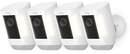 Ring Spotlight Kamera Pro Kabel (Spotlight Cam Pro Wired)| Überwachungskamera aussen mit HDR-Video, WLAN, Bewegungserfassung, Alexa-kompatibel | Festverdrahtete Sicherheitskamera mit LED & Sirene