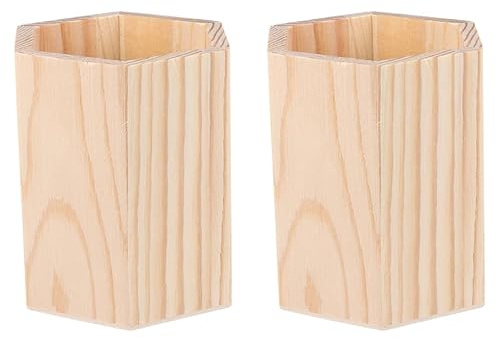 Operitacx Porte-Stylo Bois 9X9 Cm Organisateur Bureau Avec Compartiment Unique Pour Rangement Stylo Maquillage Accessoires Diy Peinture