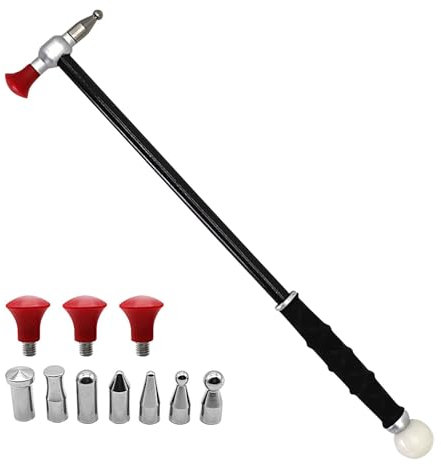 Marteau de carrosserie, marteau à bosses - Marteau de réparation de carrosserie automobile 11 pièces - Outil de débosselage de carrosserie de voiture, marteau de réparation de bosses, multifonctionnel