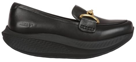 MBT Nona tipo Bailarinas de Mujer de vestir. Zapatos para Caminar Anatómicos y Cómodos. Calzado Fisiológico Confort y Estabilidad con Suela balancín. Manoletinas Casual sin cordones. color Negro