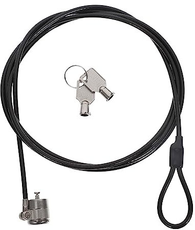 Yardenfun Laptop Locking Cable and Portable Keyed Notebook Lock Security Hardware Cable Lock Kit 1.8m Cut-resistant Steel Wire for Laptops, Tablets, and Monitors, Suitable for Travel and Office Use
