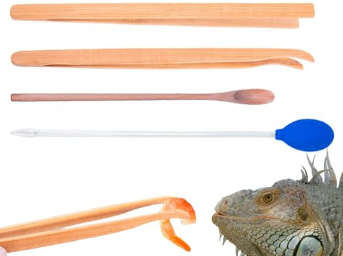 Reptilmatning pincetter, reptilfoder-pincetter, ormar matar pincetter, terrarietillbehör, matningsklämma med gummispets för ödla sköldpaddor leopard Geckos Spider