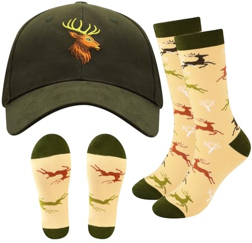 Chasse Baseballcap avec La Chaussette Outdoor, Alpinisme Escalade Sport Randonnée Casquette de Chasseur, Workwear Casquette Hommes Femmes (FR/ES, Alpha/Lettres, Taille Unique, Standard, cerf)