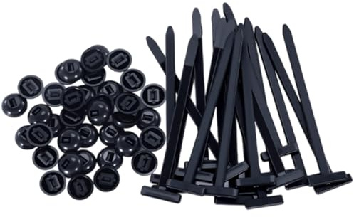 GIFANEO 50 Piezas Bridas plastico para cables,bridas largas,Negro Bridas Plastico Grandes,Cables Multifunción Uso Interior y Exterior,resistentes a los rayos UV