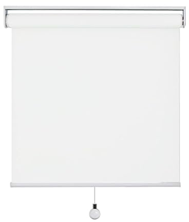 Tenda a rullo oscurante personalizzata, con sistema a molla, protezione UV e isolamento termico, per casa/ufficio, colore bianco, 60 cm x 100 cm