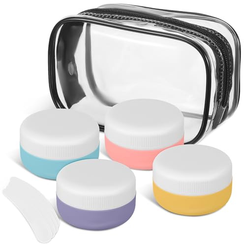 ARTSEWPLY Pot Voyage pour Contenants de Voyage Essentiels pour Femmes Produits de Toilette Pots de Soin Peau Étanches pour Réutilisables avec Sac