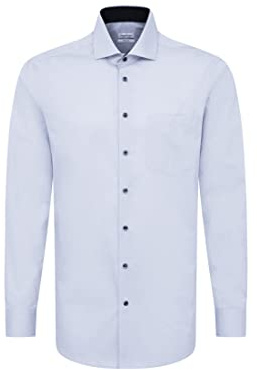 Seidensticker Homme Chemise Regular Fit Langarm Popeline hellBleu, 43 EU