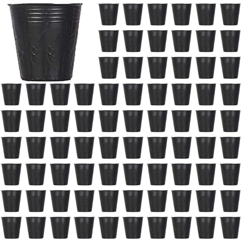 Aundhegrtt 2000 Piezas Maceta de Vivero Contenedor de Propagación de Plantas de Plástico Bolsa de Cultivo Suministros de Jardín 8Cmx8Cm