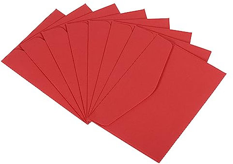 PATIKIL 24Pack Mini Briefumschläge Geschenkkarte Umschlag für Grußkarte Hochzeit Rot