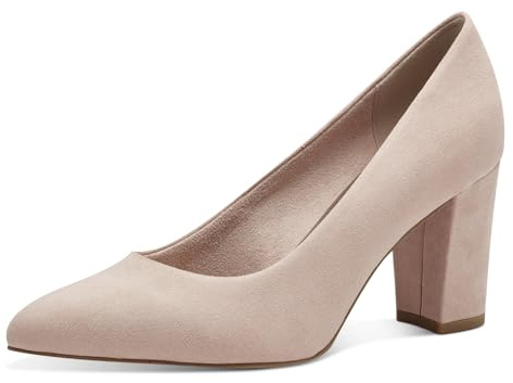 MARCO TOZZI Décolleté Donna con Tacco a Blocco Vegane, Beige (Powder), 40 EU