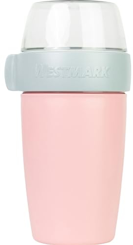 Westmark Pot à Céréales – Gobelet Pratique à Emporter, Idéal pour les Cornflakes, La Soupe, le Porridge ou le Yaourt, Va au Micro-Ondes et au Congélateur – 700 ml, sans BPA, Rose