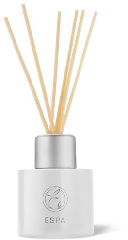 ESPA | Positivity Reed Diffuser | 200ml | Jasmine, Gardenia & Rose Geranium | Natural Essential Oils | Approtherapy | FSC Approved | Natural Rattan Seeds | Hand-poured