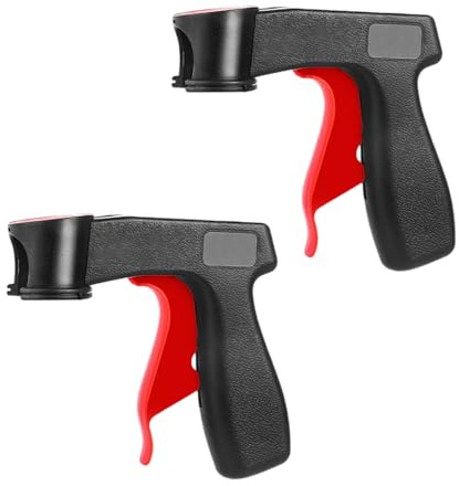 2 Pezzi Accessori per Macchine a Spruzzo di Colore: Manico per Pistola a Spruzzo, Supporto per Bomboletta Spray e Maniglia